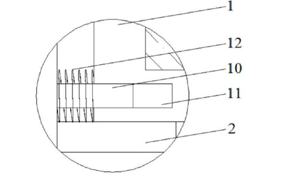 磁光開(kāi)關(guān)緩沖彈簧導(dǎo)向柱結(jié)構(gòu)放大圖 - 廣西科毅光通信
