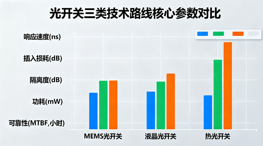 光開(kāi)關(guān)半導(dǎo)體機(jī)械液晶核心參數(shù)對(duì)比 - 廣西科毅光通信