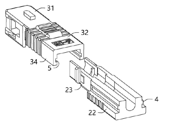 一種實施力式下輔合應與底座的結構示意圖 - 廣西科毅光通信