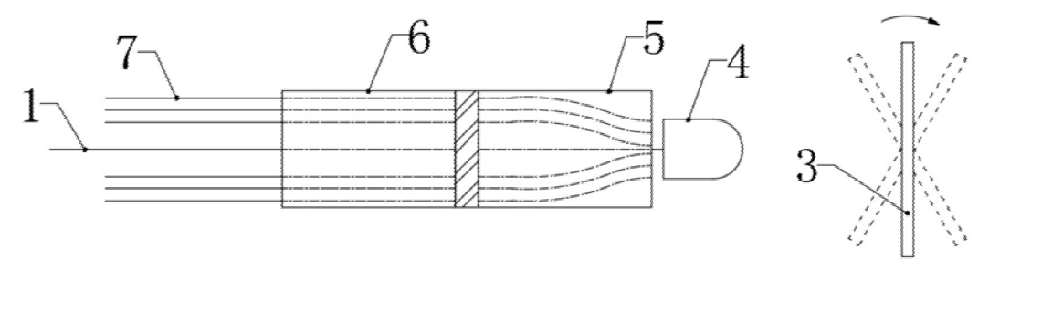 陣列波導式光開關(guān)實施例一同側(cè)布局結(jié)構(gòu)示意圖 - 廣西科毅光通信